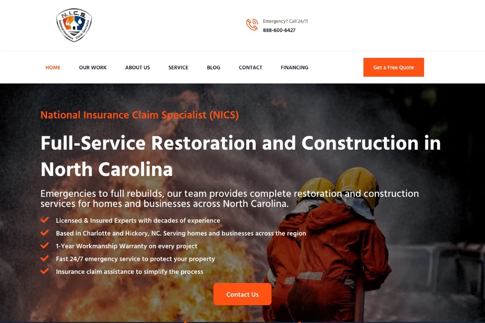 NICS Restoration: Restoration & Construction Website